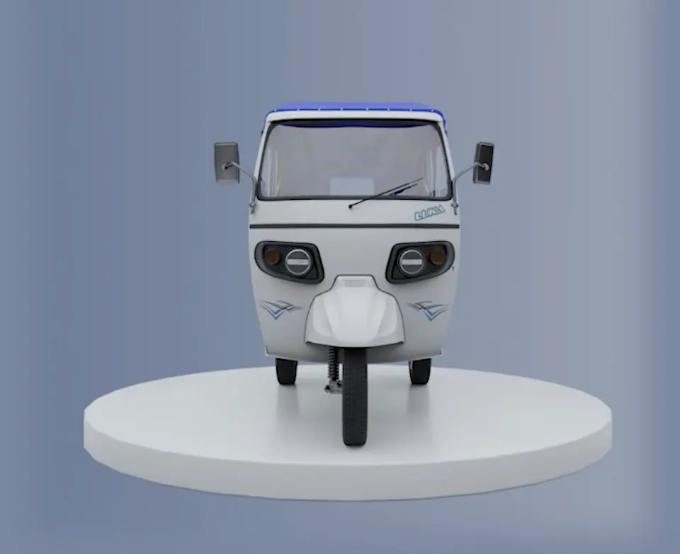 LUKA electric auto on a turntable